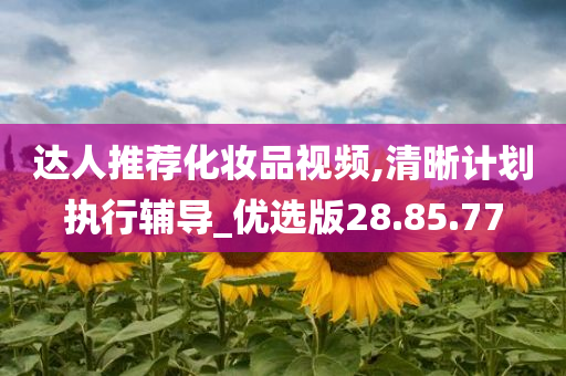 达人推荐化妆品视频,清晰计划执行辅导_优选版28.85.77