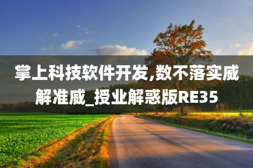 掌上科技软件开发,数不落实威解准威_授业解惑版RE35