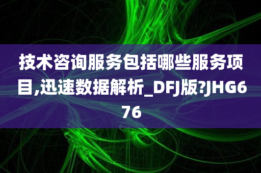 技术咨询服务包括哪些服务项目,迅速数据解析_DFJ版?JHG676