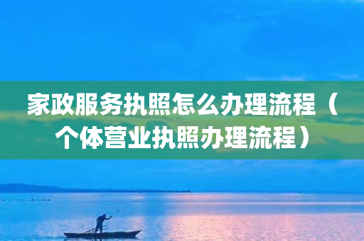 家政服务执照怎么办理流程（个体营业执照办理流程）