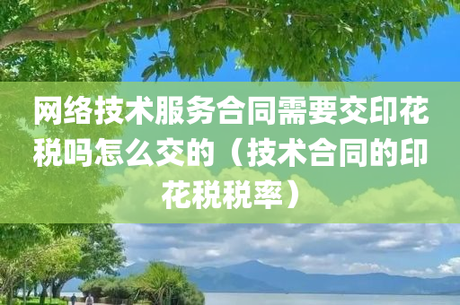 网络技术服务合同需要交印花税吗怎么交的（技术合同的印花税税率）