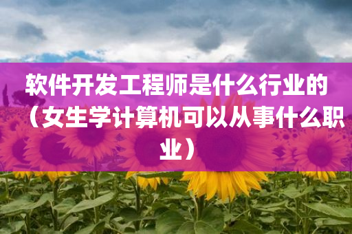 软件开发工程师是什么行业的（女生学计算机可以从事什么职业）