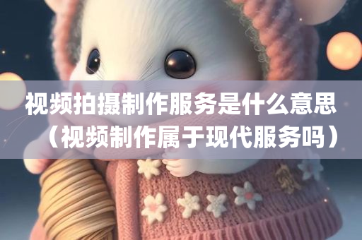 视频拍摄制作服务是什么意思（视频制作属于现代服务吗）