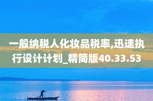 一般纳税人化妆品税率,迅速执行设计计划_精简版40.33.53