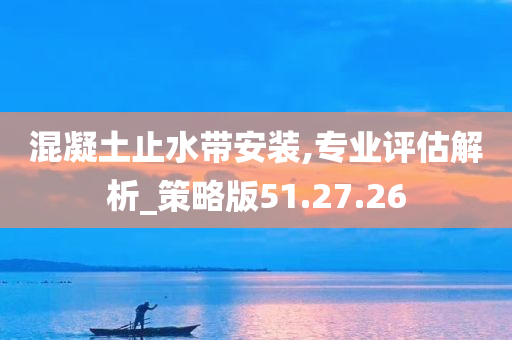 混凝土止水带安装,专业评估解析_策略版51.27.26