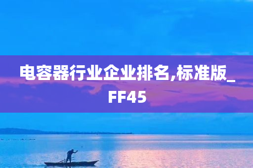 电容器行业企业排名,标准版_FF45