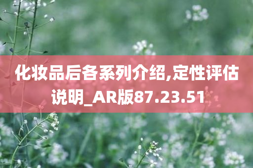 化妆品后各系列介绍,定性评估说明_AR版87.23.51