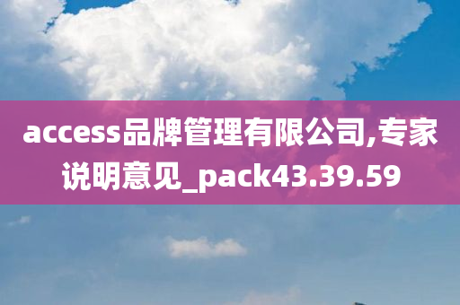 access品牌管理有限公司,专家说明意见_pack43.39.59