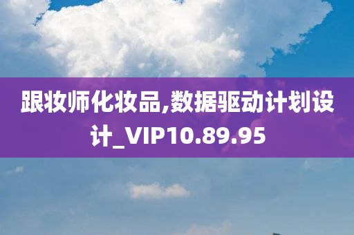 跟妆师化妆品,数据驱动计划设计_VIP10.89.95