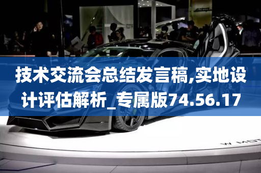 技术交流会总结发言稿,实地设计评估解析_专属版74.56.17