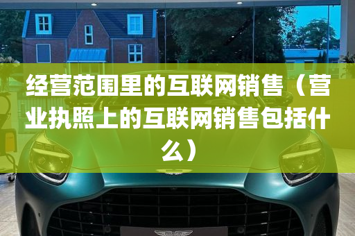 经营范围里的互联网销售（营业执照上的互联网销售包括什么）