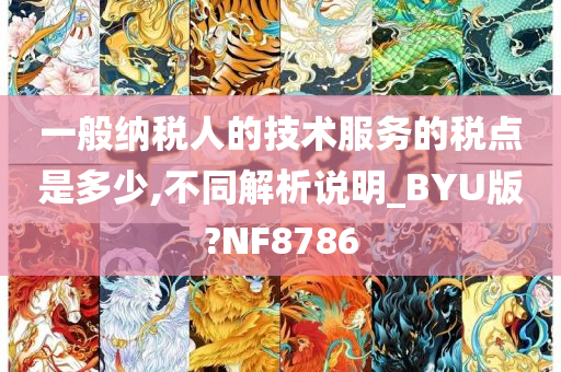 一般纳税人的技术服务的税点是多少,不同解析说明_BYU版?NF8786